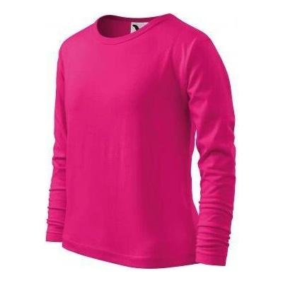 Malfiny FIT T LS 121 63 triko jednobarevné dívčí dl rukáv malinové