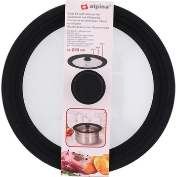 Alpina КАПАК СТЪКЛЕН alpina Ø28см ЧЕРЕН КАНТ