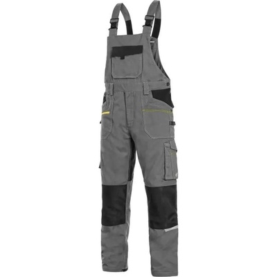 CXS Cxs stretch / Мъжки градинарски, зимни еластични панталони с гащеризон - сиво/черно 44-46 (103005071046)