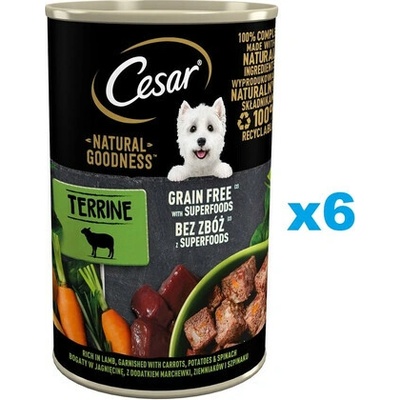 Cesar Adult bohatá na jahňacie mäso s mrkvou zemiakmi a špenátom 6 x 400 g