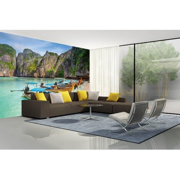 DIMEX ART s. r. o Самозалепваща се флизелинова фототапета лодки в мая бей 375 x 250 см