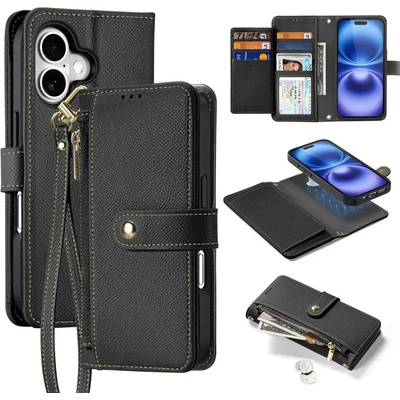 Dux Ducis Кожен калъф Dux Ducis Lawa за iPhone 16 - черен (6934913004906)