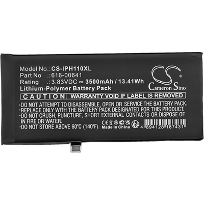 Cameron Sino iPhone 11 CAMERON SINO Li-Polymer батерия 3.83V/3500mAh, съвместима с Apple 616-00641, ЧЕРНА CS-IPH110XL (CS-IPH110XL)
