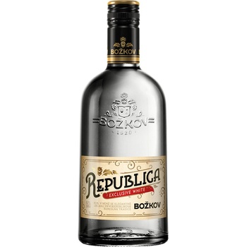Božkov republika exclusive white 38% 0,7 l (čistá fľaša)