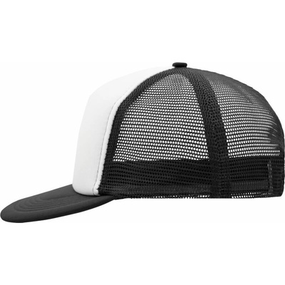 Myrtle Beach MB 6207 5 panelová sieťovaná s plochým šiltom 03.6207 white/black