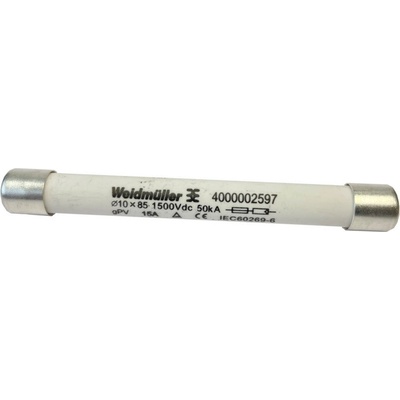 Válcový pojistný prvek Weidmüller FUSE WSFL 10X85 15A 1K5V GPV (4000002597)