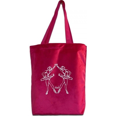Měkká velurová Tote baletní taška Růžová