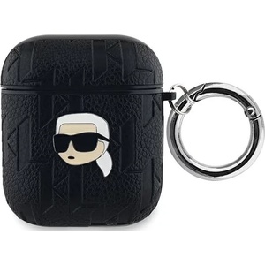Karl Lagerfeld KLA2PGKIPK калъф за AirPods 1/2 черен Monogram Karl Head (KLA2PGKIPK)