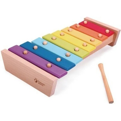 Classic World Дървен ксилофон с цветовете на дъгата