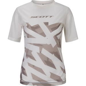 Scott Дамска фланелка с къс ръкав за колоездене Scott Women's Tee Vertic Lt S/S Cycling jersey - Cotton White (156-2867-0112)