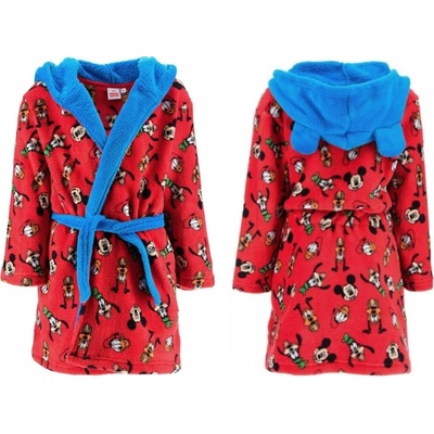 SunCity Dětský coral fleece župan s kapucí Disney Červená
