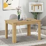 TopMebel Разтегателна трапезна маса Tolmen TopMebel от меламин в сапфирен дъб 120/170x80x75cm