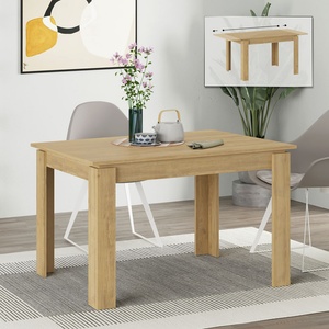 TopMebel Разтегателна трапезна маса Tolmen TopMebel от меламин в сапфирен дъб 120/170x80x75cm