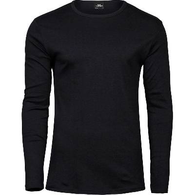 Tee Jays 530 pánské tričko Interlock s dl. rukávem černá