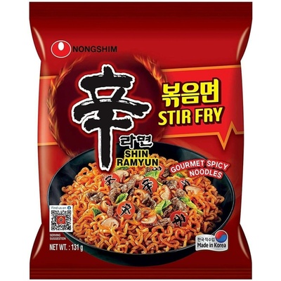Nongshim Shin Ramyun Stir Fry Pikantní smažené instantní nudle 131 g