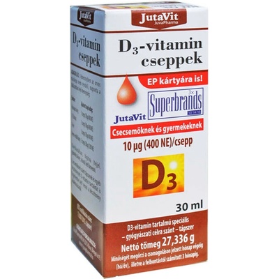 Jutavit Vitamín D3 kvapky kids 30 ml