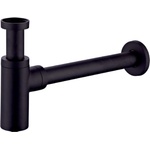 kielle - Сифон за мивка, диаметър 32 mm, кръгъл, метален, черен мат 30901044 (30901044)