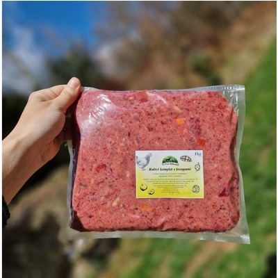 U Dvou krkoviček BARF Kuřecí komplet s kroupami 0,5 kg