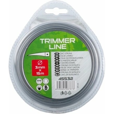 Struna žací čtverec 3mm x 15m nylonový střed