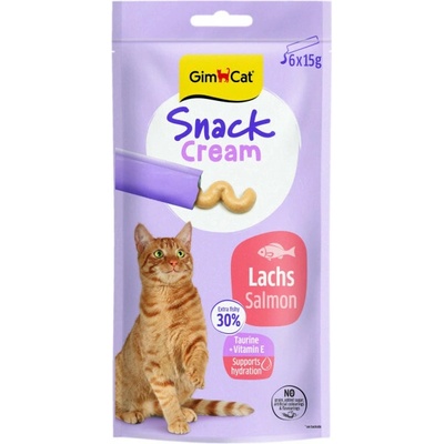 GimCat Snack Cream Losos 6 x 15 g