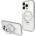 GUESS Кейс Guess Ring Stand Script Glitter MagSafe за iPhone 15 Pro, прозрачен (3666339156626)