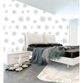 DIMEX ART s. r. o Луксозна флизелинова тапета сиви цветя