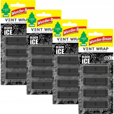 Wunder-Baum vůně do auta do mřížky ventilace Black Ice 4 ks