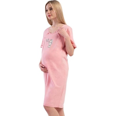 Розова нощница за кърмене с апликация овчица