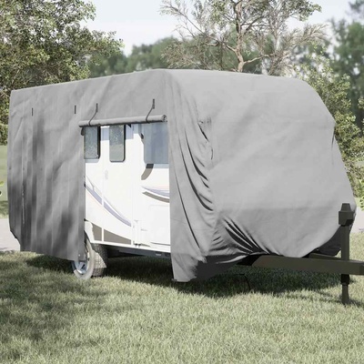 vidaXL Покривало за каравана сиво 550x250x220 cm Нетъкана материя (4015866)