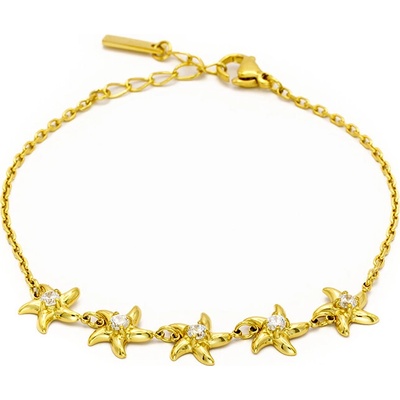 BRUNOshop.cz Nastavitelný náramek HVĚZDICE GOLD S4555