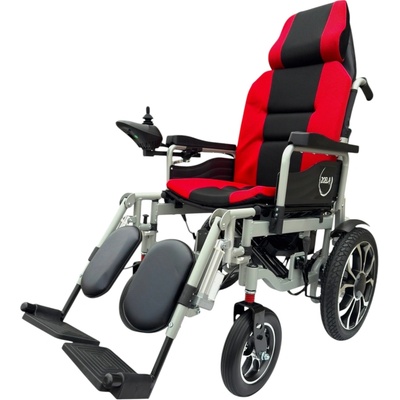 Zoela 6005AR Elektrický skládací vozík s automatickým polohováním nohou i opěrky Stříbrný rám