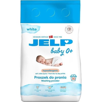 Jelp Baby 0+ White prací prášok 2,25 kg 30 PD