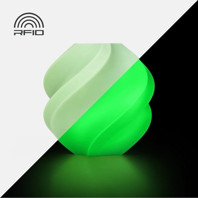 Bambu Lab PLA филамент Bambu Lab PLA Glow, 1.75 mm, 1.0 kg, Color 15500, Glow Green, Spool