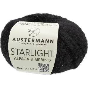 Austermann Starlight Alpaca & Merino 90362-8 Black Плетива прежда (90362-8)