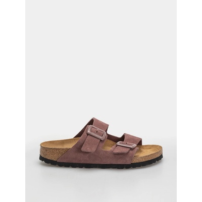 Birkenstock Arizona Suede Leather Cushion Buckle Narrow pepper