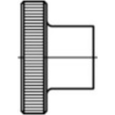 TOOLCRAFT TO-5447937 ryhovaná matica M10 DIN 466 mosaz 10 ks