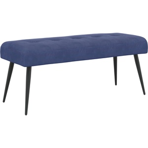 vidaXL Пейка с копчета Полицейско синьо 110 x 40 x 46 cm Кадифе (42038541)