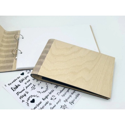 Fotoalbum s dřevěnou ohebnou vazbou Formát: A4 (899 Kč), Barva listů: Bílá – Zboží Mobilmania