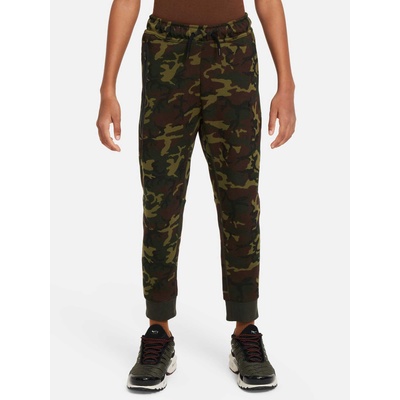 NIKE Спортно долнище b nsw tch flc camo bottom