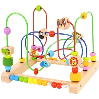 Image 1 of Tooky Toy Дървен лабиринт - Диви животни - Tooky Toy