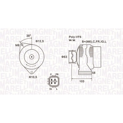 Generátor MAGNETI MARELLI 063731727010