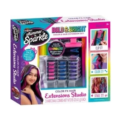 CRA-Z-ART Shimmern Sparkle: Комплект за изработка на коса с цветни шипове
