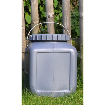 BasicNature Контейнер за течности с широко гърло, сив, 20 л, квадратен (077520)