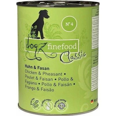 Dogz Finefood No.4 Adult s kuracím a bažantím mäsom 400 g