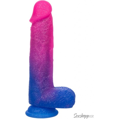 California Exotics Ombré Hombre XL Vibrating Dildo Pink-Purple