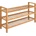 vidaXL Поставка за обувки с 3 рафта, 100x27x60 см, дъбов масив (244209)