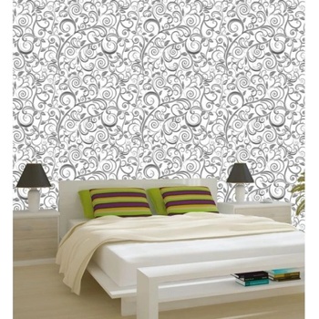 DIMEX ART s. r. o Луксозна флизелинова тапета бял ретро абстракт