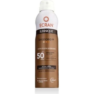 Ecran Sunnique Broncea+ Protective Mist Milk SPF50 samoopalovací krém 250 ml