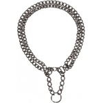 TRIXIE Choke Chain Double Row Chromed - Двоен метален нашийник, колие за кучета 65см / 0.25 см