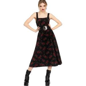 KILLSTAR дамска рокля KILLSTAR - Poisoned Rose - Black/Red - KSRA014627
